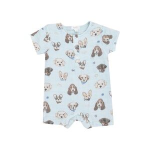 Angel Dear Blue Puppy Print One Piece